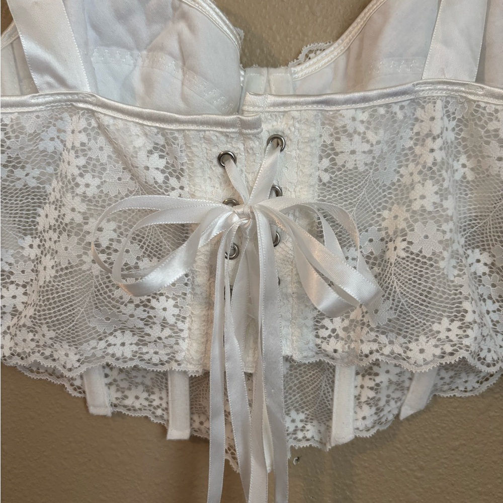 Sweet Victorian Regency Boho Romantic/Coquette/Ren Faire Corset Bustier View 4
